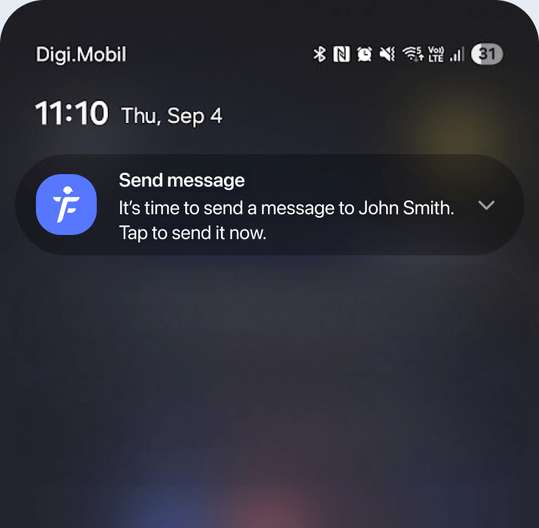 Tap-to-send texts from your number