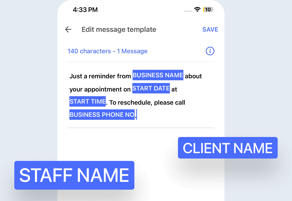 Customizable messages