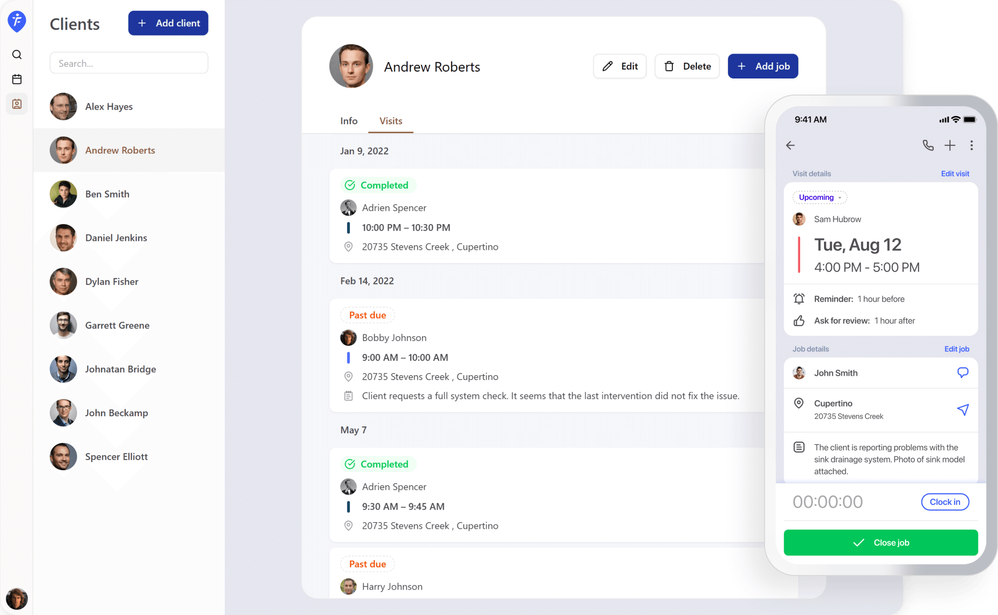 Free job scheduling for solo professionals and micro service businesses